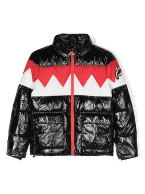 sprayground kid colour-block padded jacket - Black