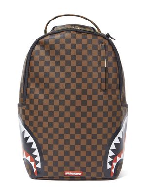 sprayground kid Double Trouble faux-leather backpack - Brown
