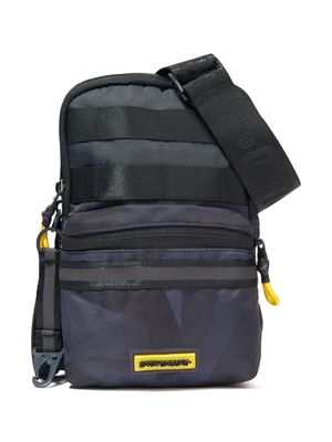 sprayground kid embossed-logo shoulder bag - Black