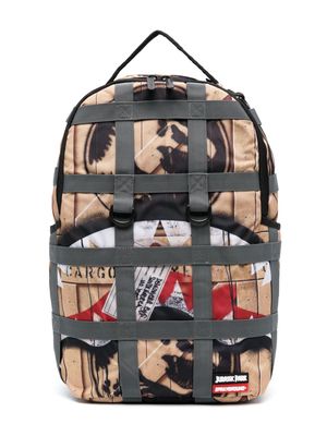 sprayground kid Jurassic Delivery graphic-print backpack - Brown