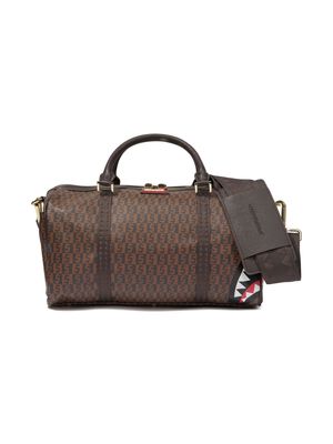 sprayground kid Money checkered duffle bag - Brown