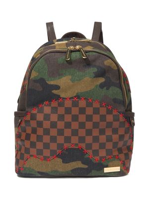 sprayground kid Shark Shape Check backpack - Brown