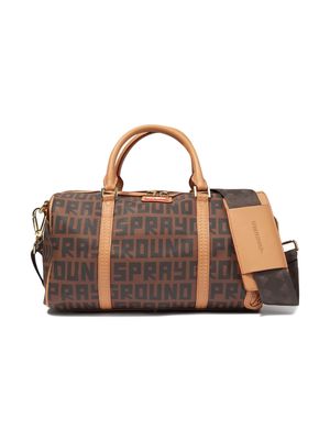 sprayground kid Split Henny Money Check duffle bag - Brown