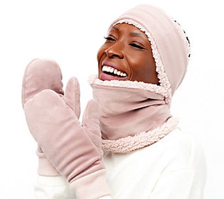 Sprigs Luxe Sherpa Polar Band-It & Sherpa Mittens Set