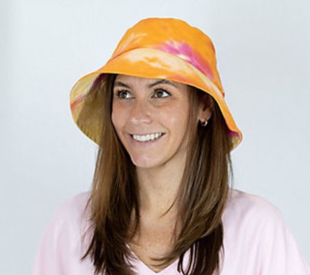 Sprigs  Tie Dye Bucket hat w/ Adjustable Ribbon Tie