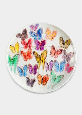 Spring Butterflies Round Tray - 15"