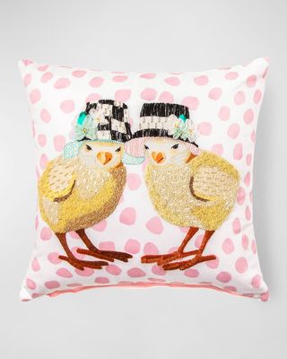 Spring Chicks Pillow