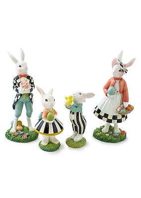 Spring Fling 4-Piece Mini Rabbit Family Set
