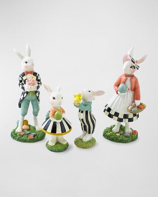 Spring Fling Mini Rabbit Family, Set of Four