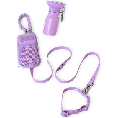 Springer Dog Walk Bag & 15 oz. Water Bottle Set in Lilac