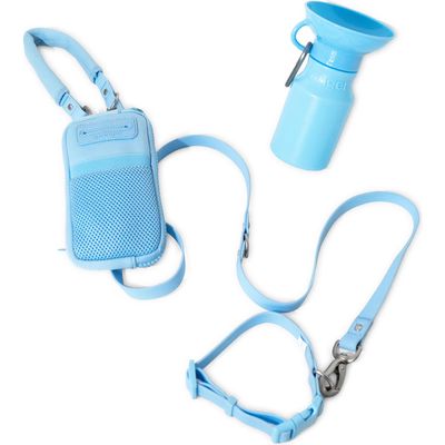 Springer Dog Walk Bag & 15 oz. Water Bottle Set in Sky Blue