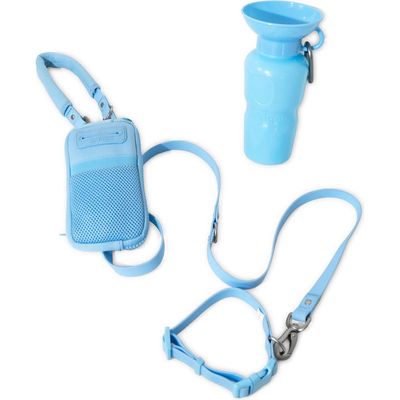 Springer Dog Walk Bag & 22 oz. Water Bottle Set in Sky Blue 