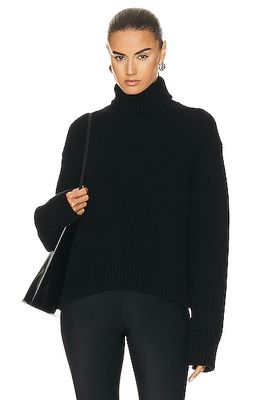 SPRWMN Heavy Cashmere Turtleneck Sweater in Black