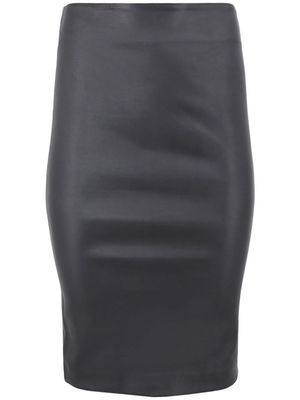 Sprwmn high-waisted leather skirt - Black