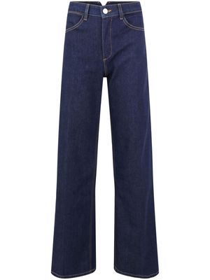 Sprwmn mid-rise wide-leg cotton jeans - Blue