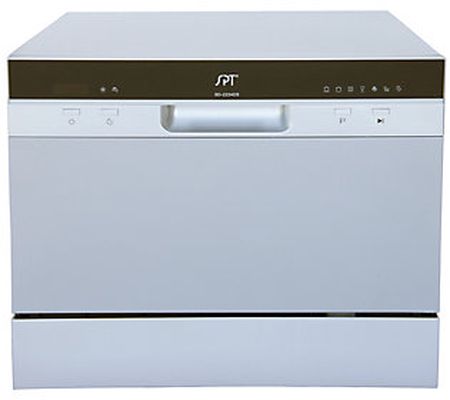 SPT Countertop Dishwasher with Delay Start in S ilver