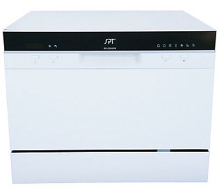 SPT Countertop Dishwasher with Delay Start in W hite