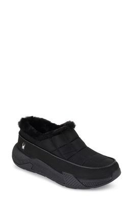 Spyder Leah Faux Fur Lined Waterproof Slip-On Sneaker in Black