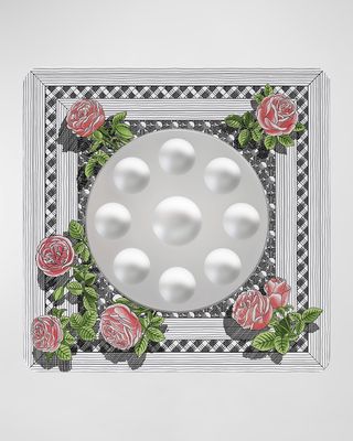 Square Frame With Bubbles Mirror - Musciarabia With Rose Color