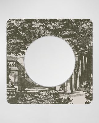 Square Frame With Flat Mirror - Giardino Settecentesco Green Ivory