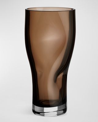 Squeeze Smokey Brown Small Vase, 9.1"