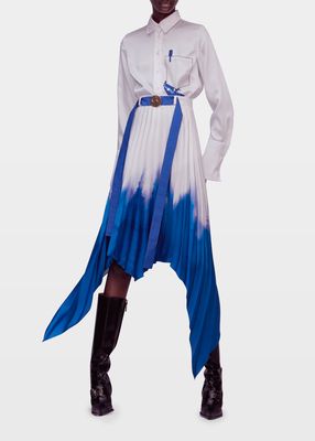Squid Ink Pleated Handkerchief Skirt