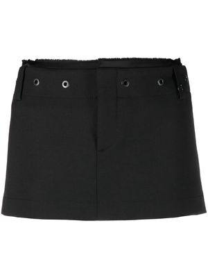Ssheena eyelet-embellished miniskirt - Black