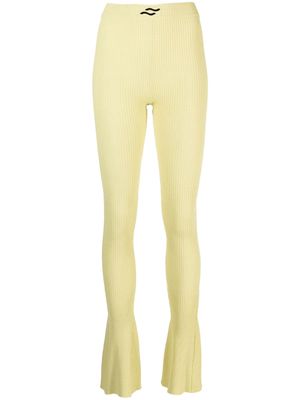 Ssheena flared knitted trousers - Green
