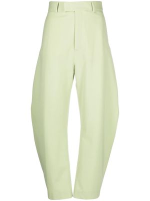 Ssheena high-waisted tapered trousers - Green