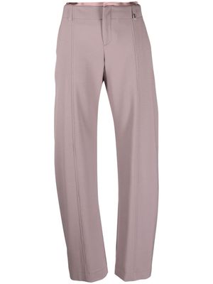 Ssheena layered-waistband straight-leg trousers - Purple