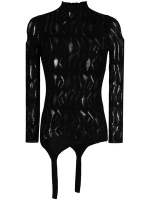 Ssheena long-sleeve knit top - Black