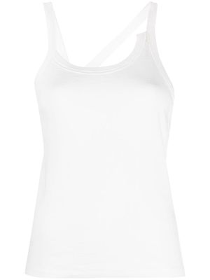 St. Agni Abstract asymmetric organic-cotton top - White