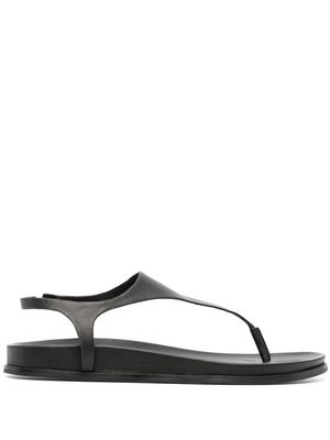 St. Agni Agni Flat-Thong leather sandals - Black