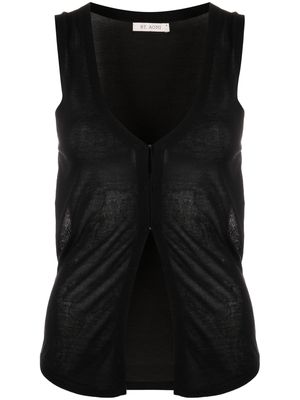 St. Agni fine-knit TENCEL™ vest - Black