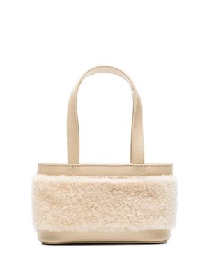 St. Agni Harper shearling mini bag - Neutrals