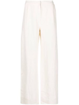 St. Agni high-waisted wide trousers - Neutrals