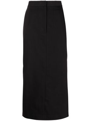 St. Agni low-waist tailored midi skirt - Black