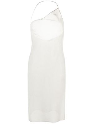 St. Agni one-shoulder transparent dress - Grey