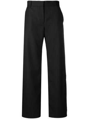 St. Agni pinstripe wide-leg trousers - Black