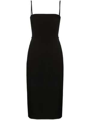St. Agni square-neck tercel dress - Black