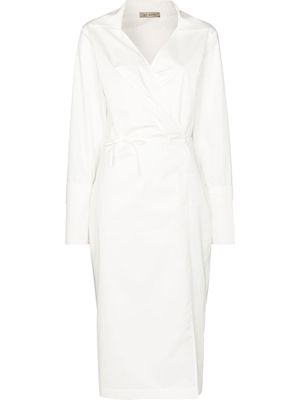St. Agni wrap midi dress - White
