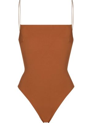 St. Agni x Ziah Fine Strap one-piece swimsuit - Brown