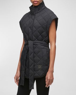 St. Clair Quilted Puffer Vest with Belt