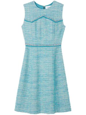 St. John A-line tweed minidress - Blue