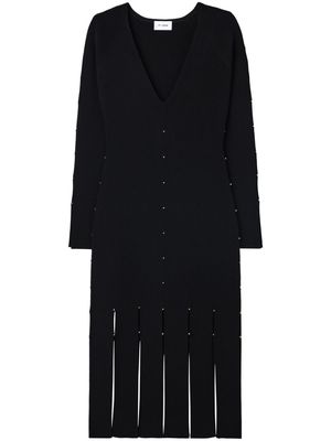 St. John bead-embellished knitted dress - Black
