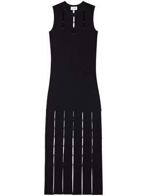 St. John bead-embellished knitted gown - Black