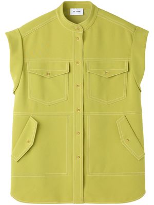 St. John button-up vest top - Green