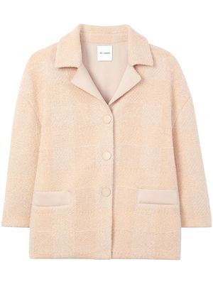 St. John check-pattern tweed jacket - Pink
