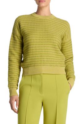St. John Collection Bicolor Textured Sweater in Yellow/green/chartreuse Multi