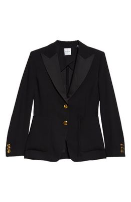 St. John Collection Crepe Back Satin Jacket in Black